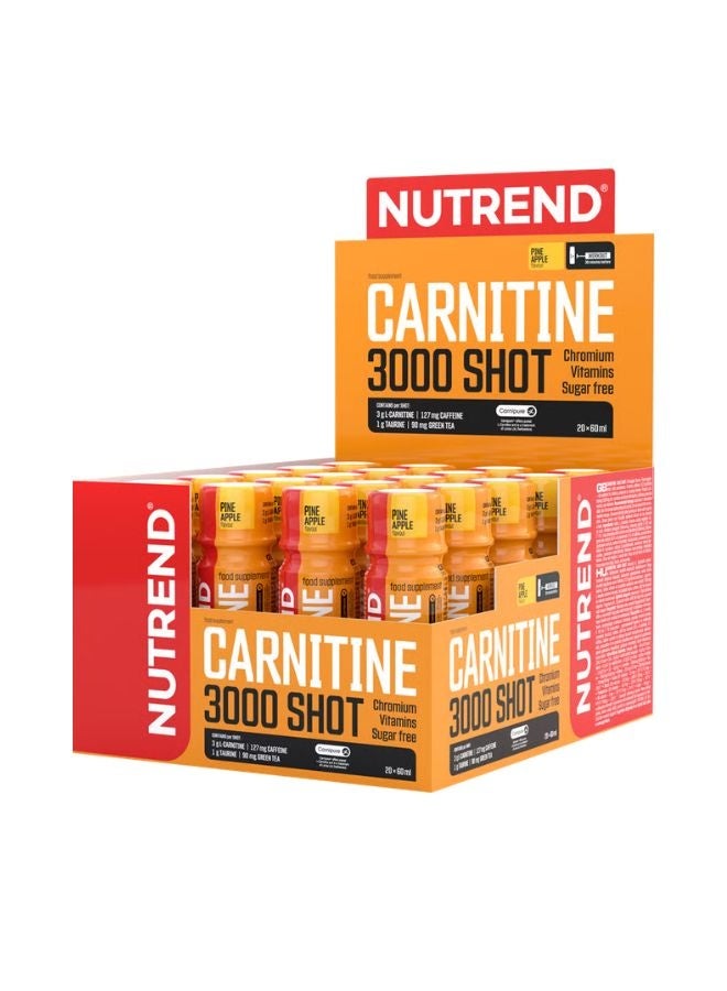 Carnitine 3000 Shot Pinapple Flavour 20 X 60 Ml